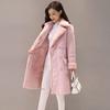 Abrigo de invierno cálido con forro de piel de ante para mujer, nueva moda europea, chaqueta gruesa de invierno, abrigo largo, gabardinas cálidas para mujer