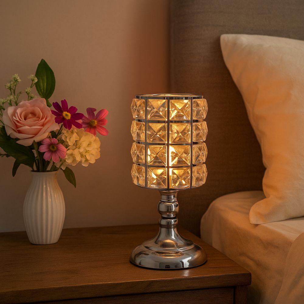 Vintage Crystal Candle Holder Luxury Candle Lantern Decorative Tea Light Holder  Christmas Decor