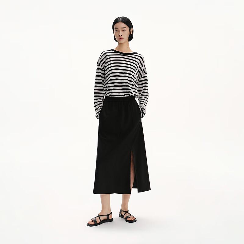 Women's A-line Slit Midi Skirt