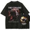 Camiseta Lavada Amante de Anime Dying Light Roupa para o ano todo alta qualidade personalidade Roupas Tamanho Plus Unisex Novo Modelo Camiseta de Casal