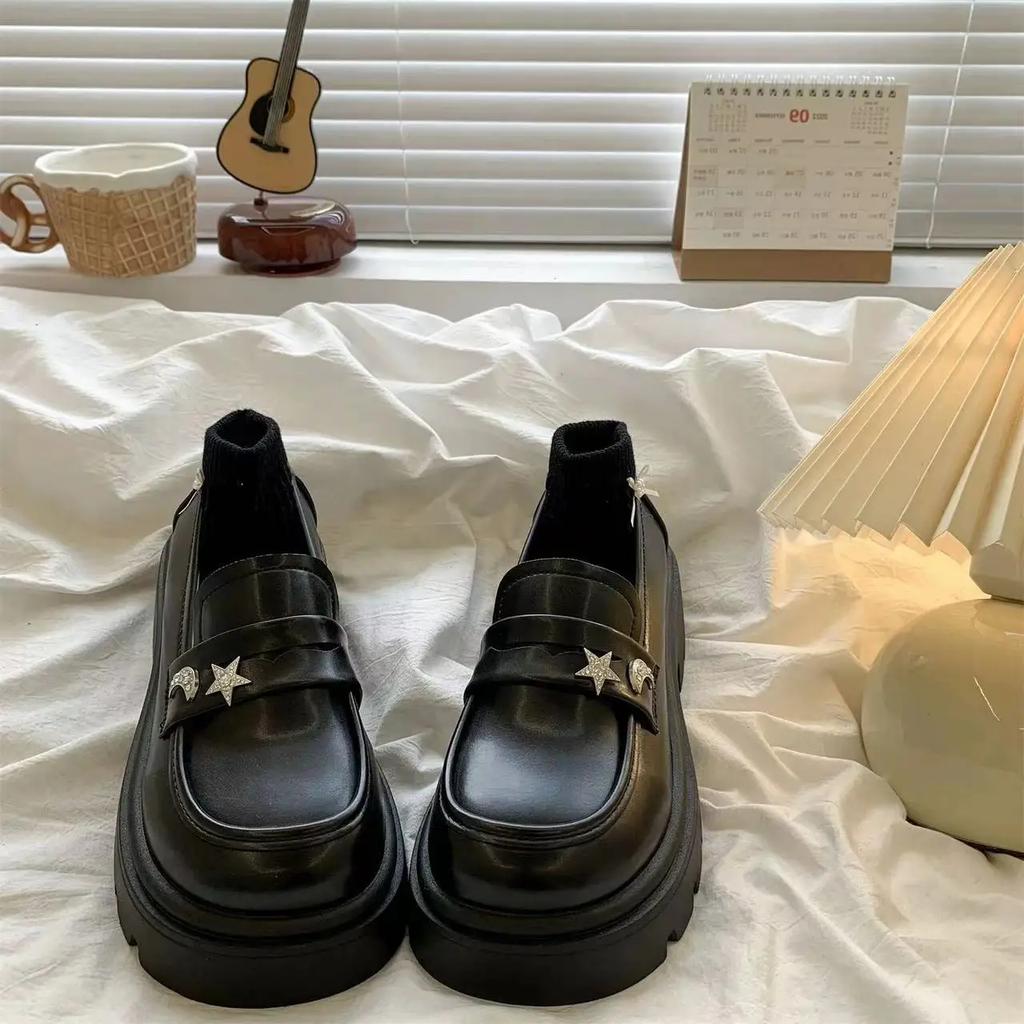 Fashion Round Toe Platform Ladies Pumps with Medium Heels Mary Jane Japanese Style Lolita Women's Shoes Loafers On Offer Stylish Shoe 39