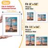 11 x14 Picture Frame Set of 4, White Photo Frame 8x10 with Mat Poster Frame Horizontal and Vertical Formats for Wall Hanging or Tabletop