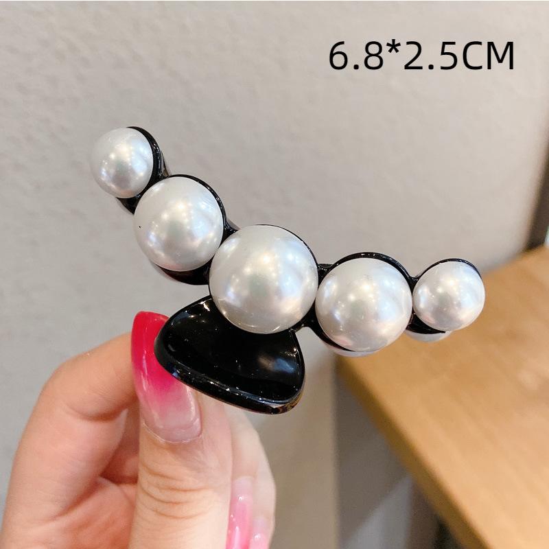 2 ΤΕΜ Premium Σετ Κεφαλών Νέο Γυναικείο Κλιπ Κλιπ Νύχι Μόδας Καφέ Μαύρο Ακρυλικό Μεγάλες Φουρκέτες Claw For Lady Clip Barrette Αξεσουάρ μαλλιών