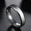 Men's Stainless Steel 6MM Plain Plate Ring with Fine Markings