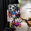 Cartoon Cute Cats Theme Soft Phone Case for iPhone 15 16 17 Pro Max 17Air 16E 14 Plus 13 12 Mini Shockproof Cover Back Shell