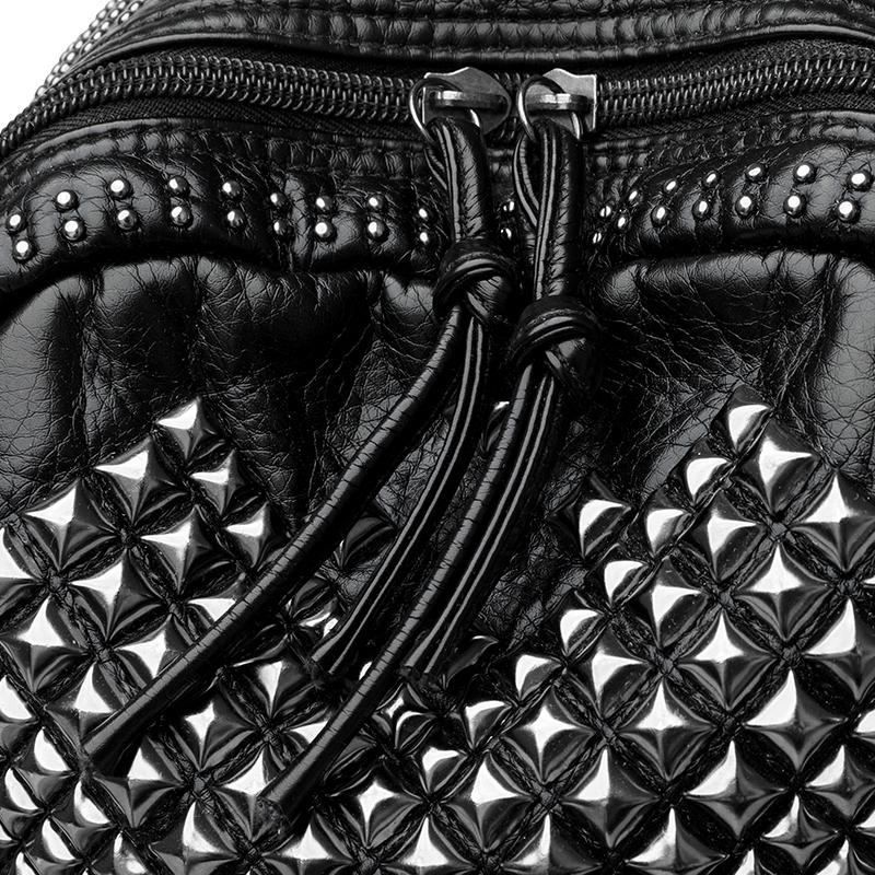 Rivet PU Backpack Women Travel Backpack