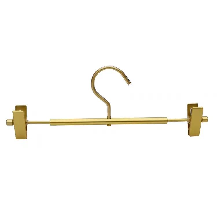 

5/10/20 шт. Золотые алюминиевые вешалки для брюк, домашняя не оставляющая следов вешалка для юбок с зажимом, прочная металлическая вешалка для брюк для органайзера в шкафу 20PCS золотой