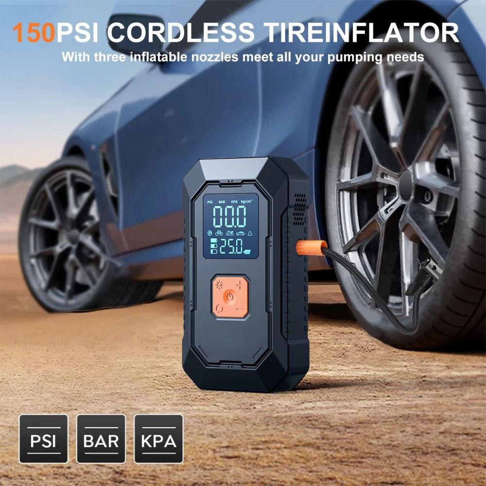 with Air Pump Auto Tire Inflator 4 in 1 Electric Air Pump Professional Car Jump Starter