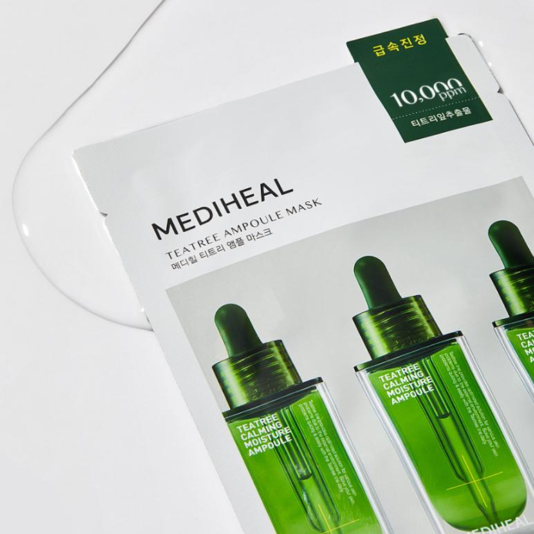Mediheal Tea Tree Ampoule Mask (High-Potency Soothing Care) – 10 Sheets