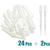 24Pack Wick Essential Oil Inhaler Replacement Kit, 4 cm (1 5/8 inch) Blank Nasal Sticks,or Essential Oil Inhalers. 2 Mini Droppers. for Essential Oil
