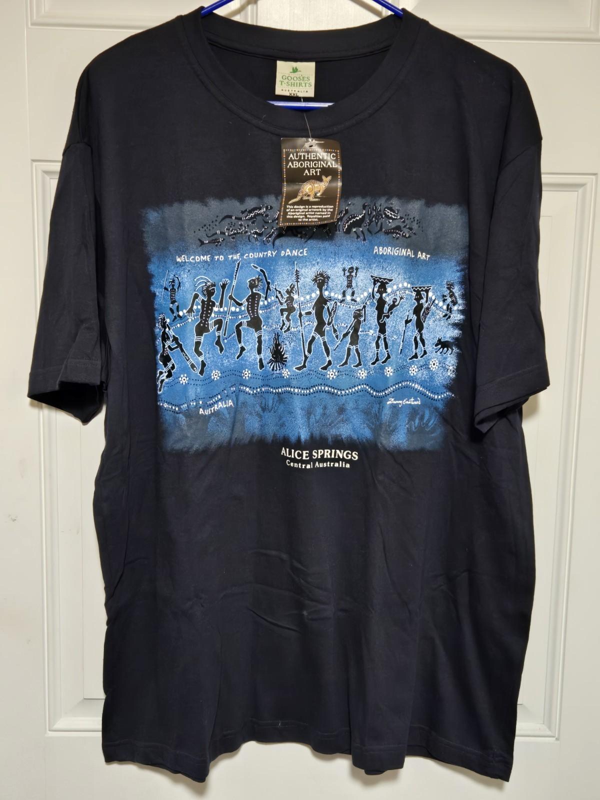 Australian Art Shirt Mens Size XXL Aboriginal NWT NEW Black 2XL Unisex T-Shirt XXXXL
