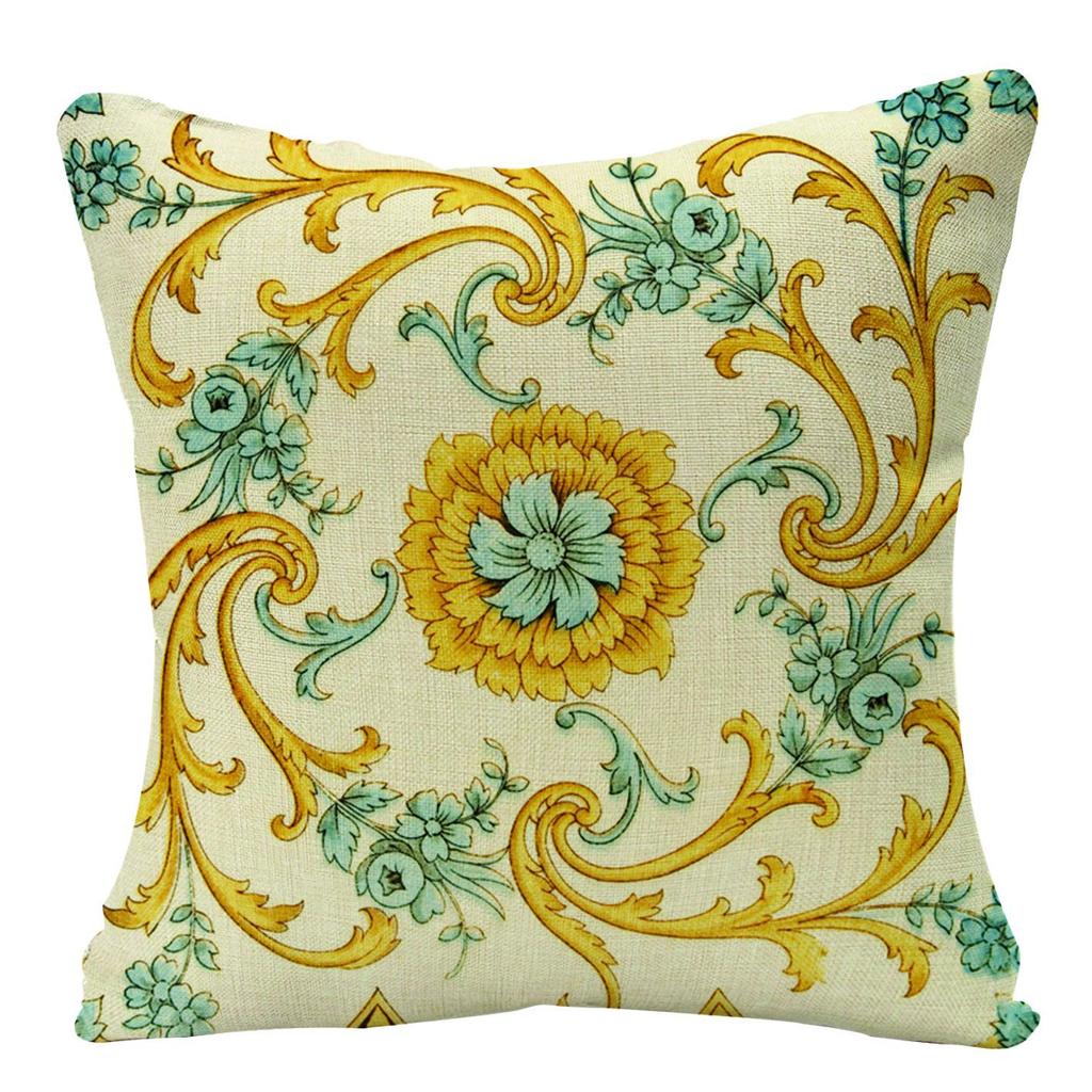 Modern Simple Orange Geometric Abstract Linen Pillow Cover Home Cushion Cushion
