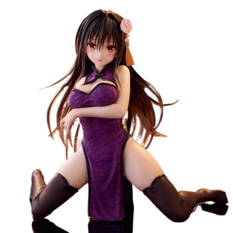 Packaged Queen Figure Gu Tou Chuanwei Cheongsam Two-dimensional Beautiful Girl Doll Car Desktop Chassis Ornament Gift