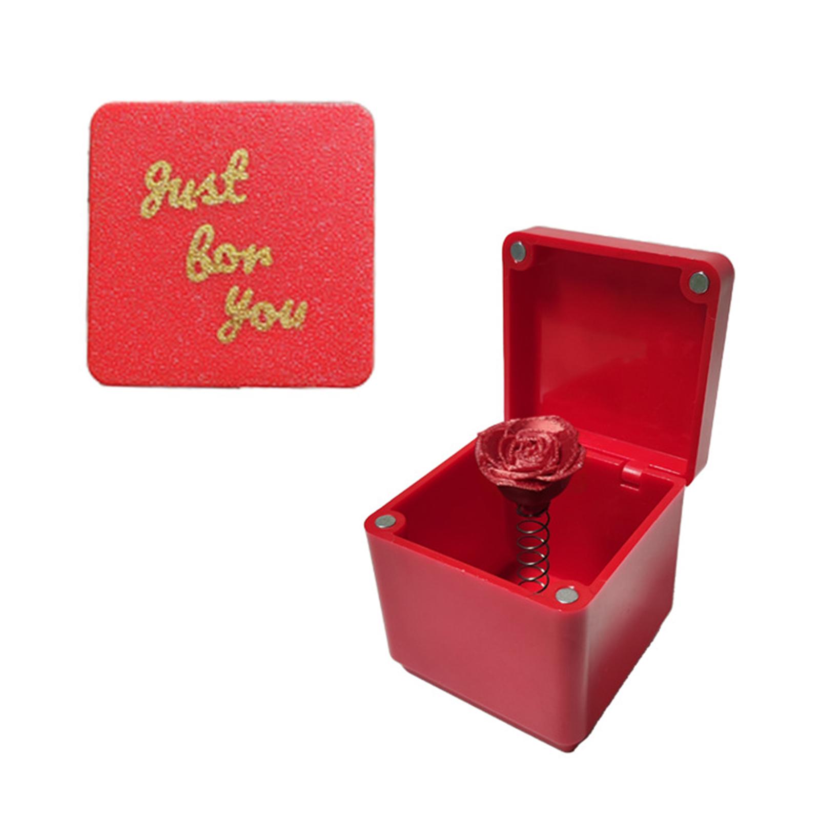 

3D Printed Surprise Rose Gift Box Multi-Purpose Creative Fun Prank Gift Funny Popping-Up Gifts for Valentines Day & Mothers Day