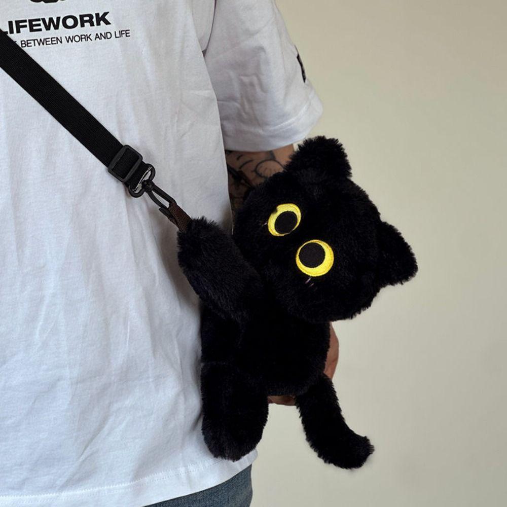 Soft Siamese Cat Shoulder Bag Stuffed Animal Plush Toy Backpack  Birthday Gifts