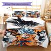 Biancheria da letto con motivo Son Goku, Set piumone Copripiumone Federa Regalo di compleanno per la casa (1 * copripiumino + 2 * federa, senza nucleo)