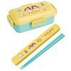 Skater Chopsticks and Chopstick Case Set, Disney Chip & Dale Cafe Retro Design, 18cm, Antibacterial, Adult Size, Made In Japan, ABC3AG-A