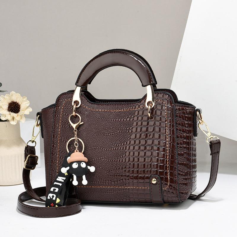 Elegant Handbag Versatile Zippered Ladies Shopping Tote Bags with Adjustable Strap Women Bags Solid Color Ladies Crossbody Bags