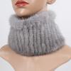 Hot Sale Women Winter Real Mink Fur Scarves Headbands Good Elastic Knitted Natural Mink Fur Scarf Lady Thick Warm Fur Muffler
