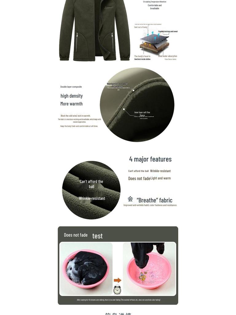 Men's Plus Size Fleece Jacket: Loose Fit for Middle-aged and Elderly, Perfect for Autumn and Winter