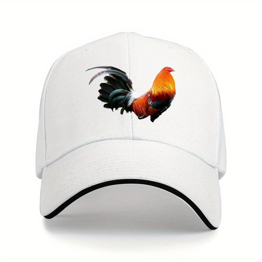 Rooster Graphic Baseball Cap Breathable Polyester Casual Adjustable Sports Cap for Adults