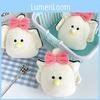 Kawaii Oyster Plush Bag Charm Cute Soft Keyring With Short Plush**