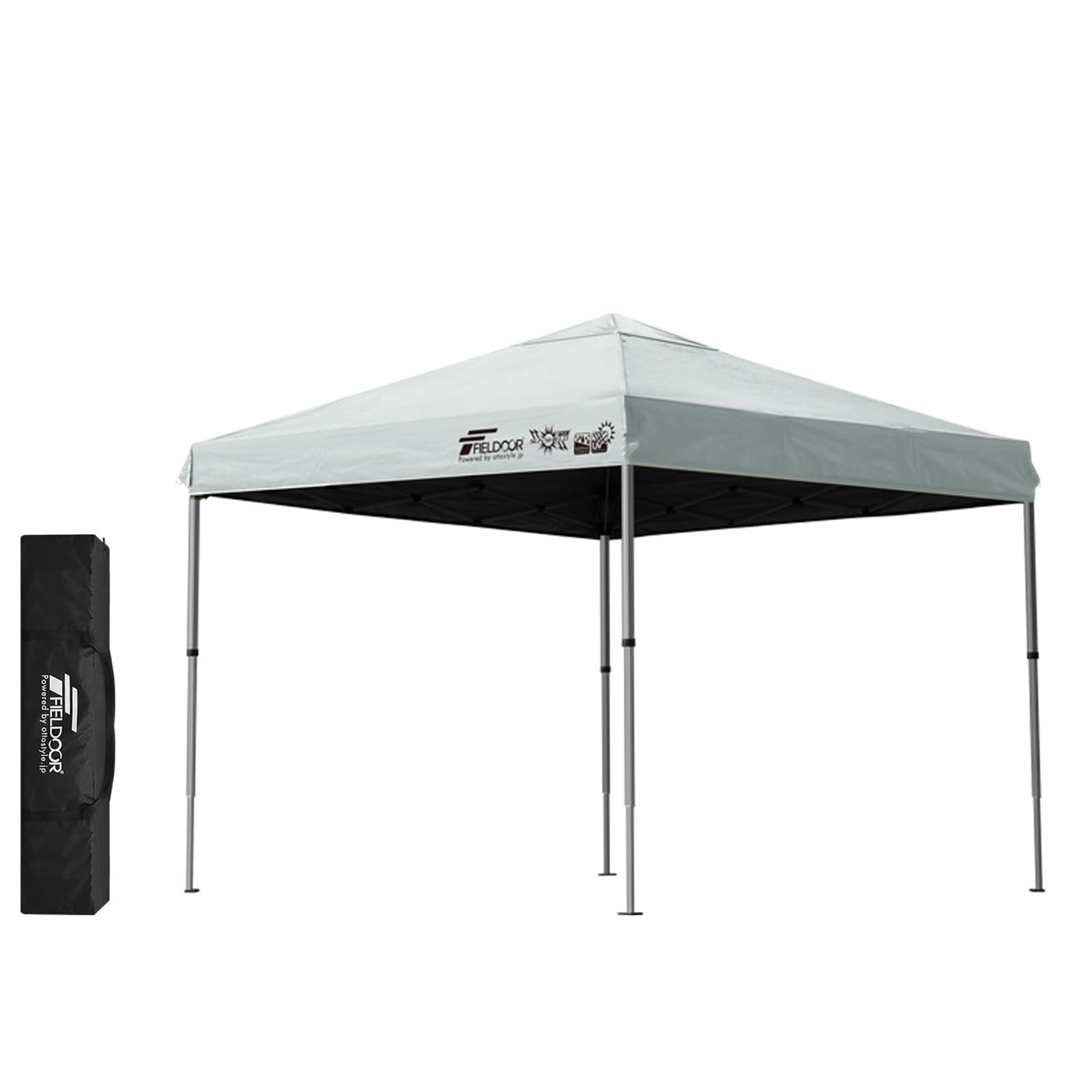 

FIELDOOR Тент-шатер G03 Алюминиевый каркас Усиленная версия Вентиляция Высокая водостойкость Серебристое покрытие Защита от УФ-лучей Теплоизоляция [В комплекте] серый