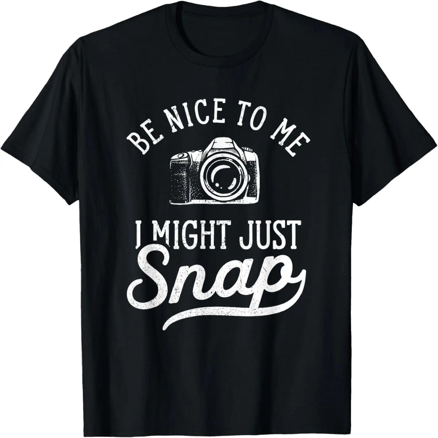 

Photography I Might Just Snap Funny Camera Photographer T-Shirt S чёрный