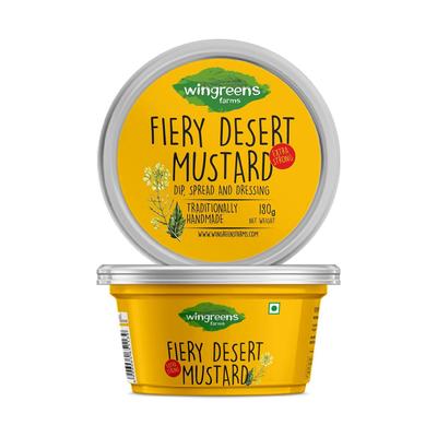 Senfsoße (180 gr), Feuriger Wüstensenf, Wingreens Farms
