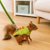 Comfortable Cartoon Ferret Vest Harness Dragon Design Flannel Pet Harness Leash Adjustable with Bell Hamster Chest Strap Walking