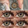 Color Contact Lenses Fashion Black Eye Lenses 1 Pair Beauty Gray Soft Contact Lenses Yearly Colored Lenses for Eyes