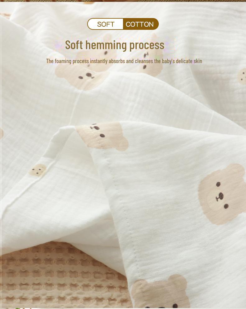 Breathable Double-Layer Cotton Baby Swaddle Blanket