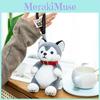 Cartoon Husky Knuffel Sleutelhanger Met Kort Pluche Materiaal Voor Cadeau Geven