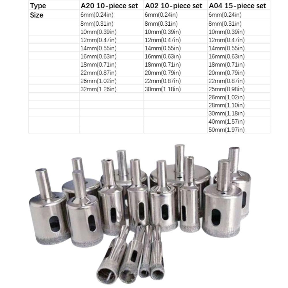 Large Size Glass Punch Electroplated Bit Punch Drill Bits Tile Wall Punch  Tile Installation