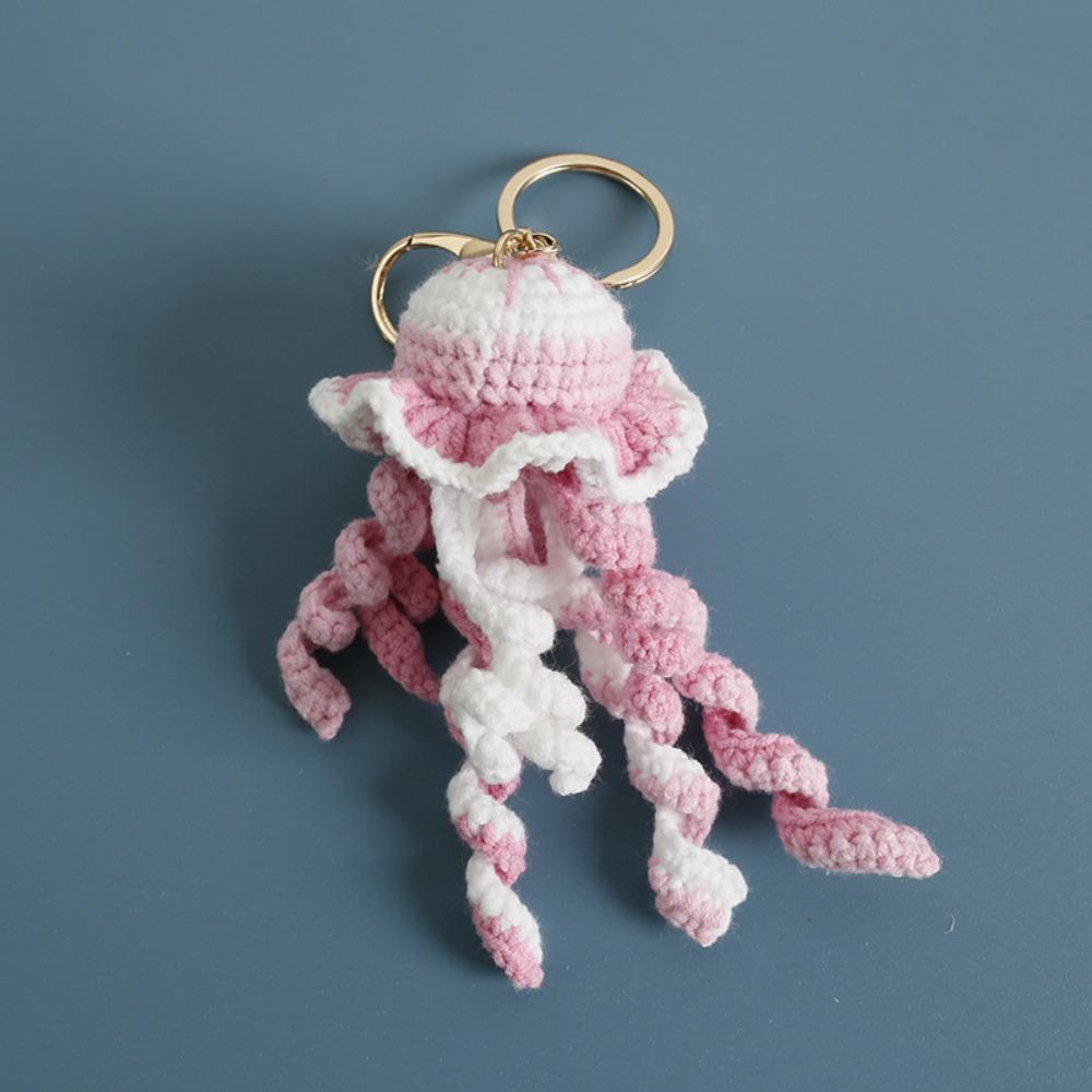 Ocean Series Crochet Keychain Handmaking Crochet Shark Doll Knitted Keyrings  Bag Charm