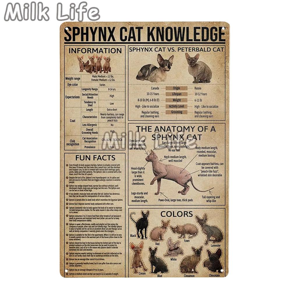 Sphynx Cat-your Butt Napkins My Lady Vertical Poster Home Decor Wall Art Print Poster for Birthday,retro Metal Tin Sign Plates