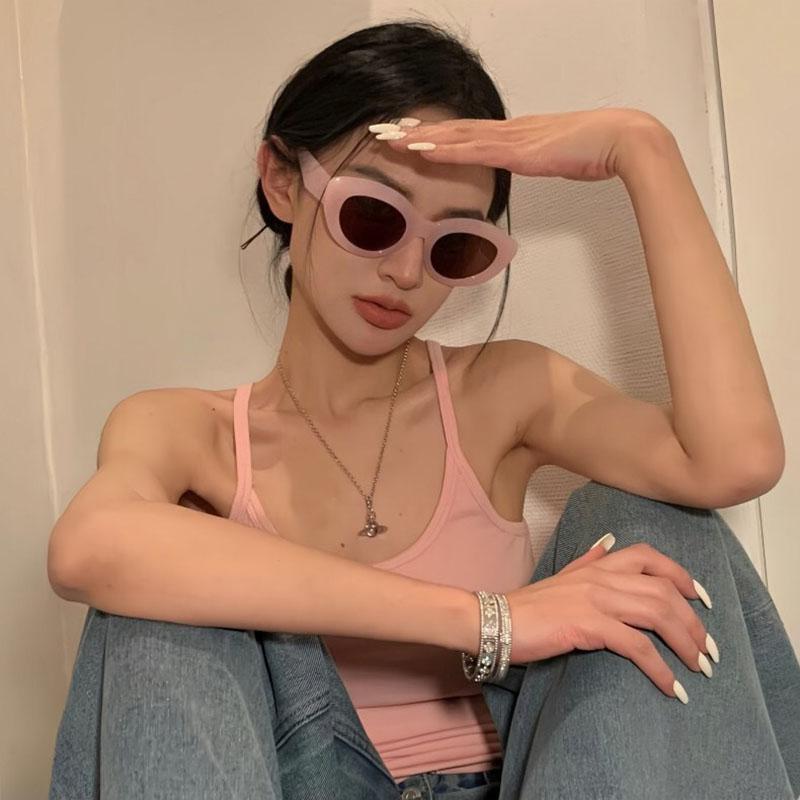 European American Style Sunglasses Women Cat Eye Shape Anti-Reflective Sun Glasses Women Holiday Travelling Female Sunglass