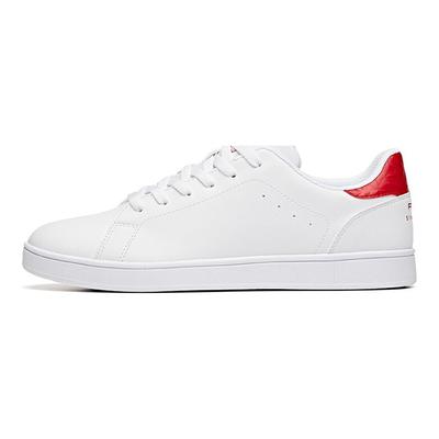 Lifestyle Series Wraparound Non-Slip Wear-Resistant Low-Top Skate Shoes Men Sneakers White Red 912048016-6