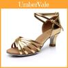 Elegant Womens Ballroom Latin Tango Dance Shoes With 5cm High Heel Ankle Buckle