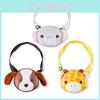 Elephant Deer Dog Cartoon Kids Shoulder Bag With Canvas Material For Daily Use