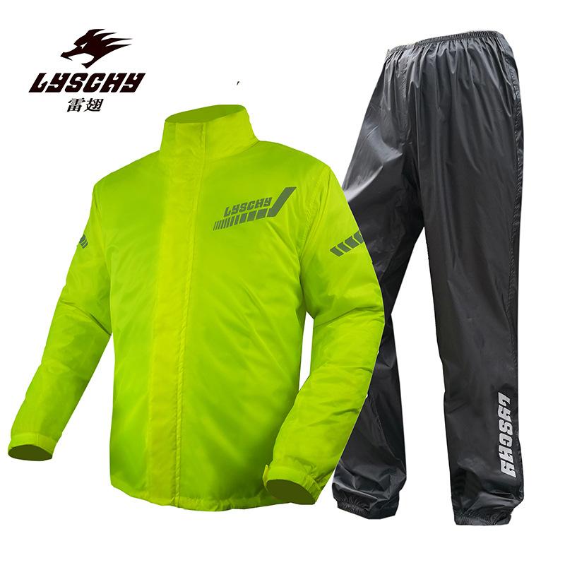 Rainstorm-proof split raincoat set hooded thickened motorcycle electric vehicle outdoor reflective riding raincoat adult M