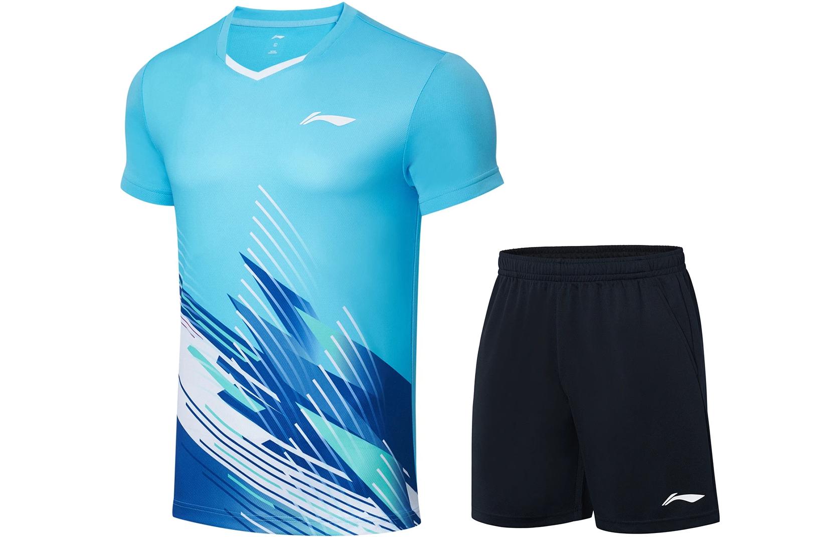 Li Ning Badminton Collection Basketball Suit Unisex Dolphin Blue AATT021-3 L
