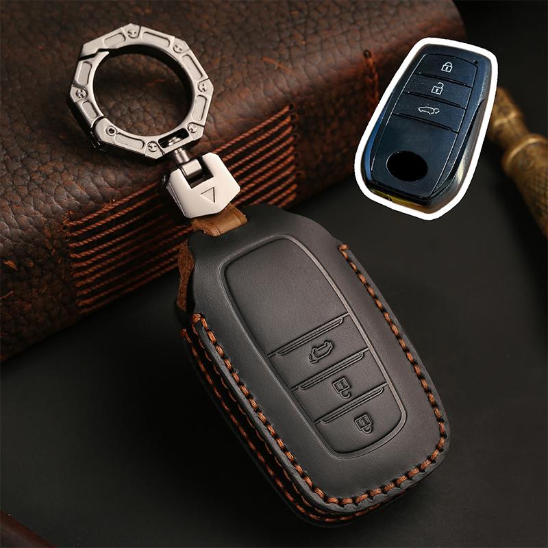 Car Key Case Cover For Toyota Land Cruiser 200 300 Prado Crown TLK 200 Yaris Cross Hilux Innova Fortuner Camry 55 Accessories