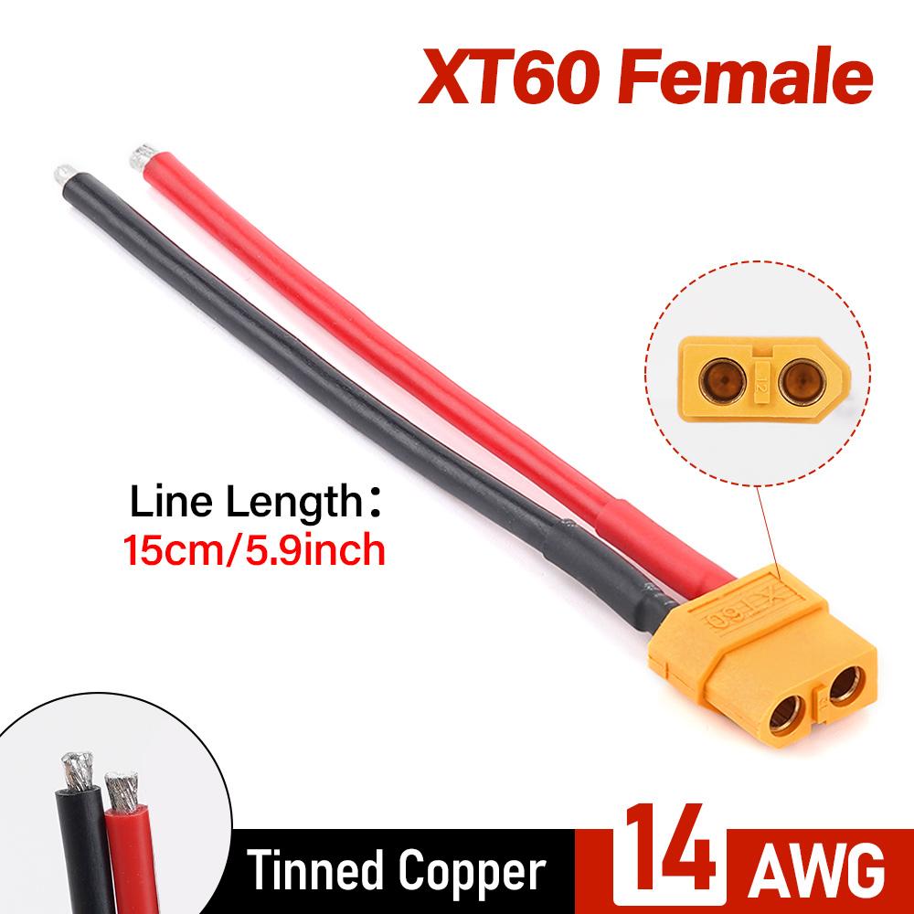 XT60 Battery Male Female Connector Plug with 15cm 14AWG Silicone Wire Cable For RC Airplane Lipo Battery ESC FPV Drone Car Boat