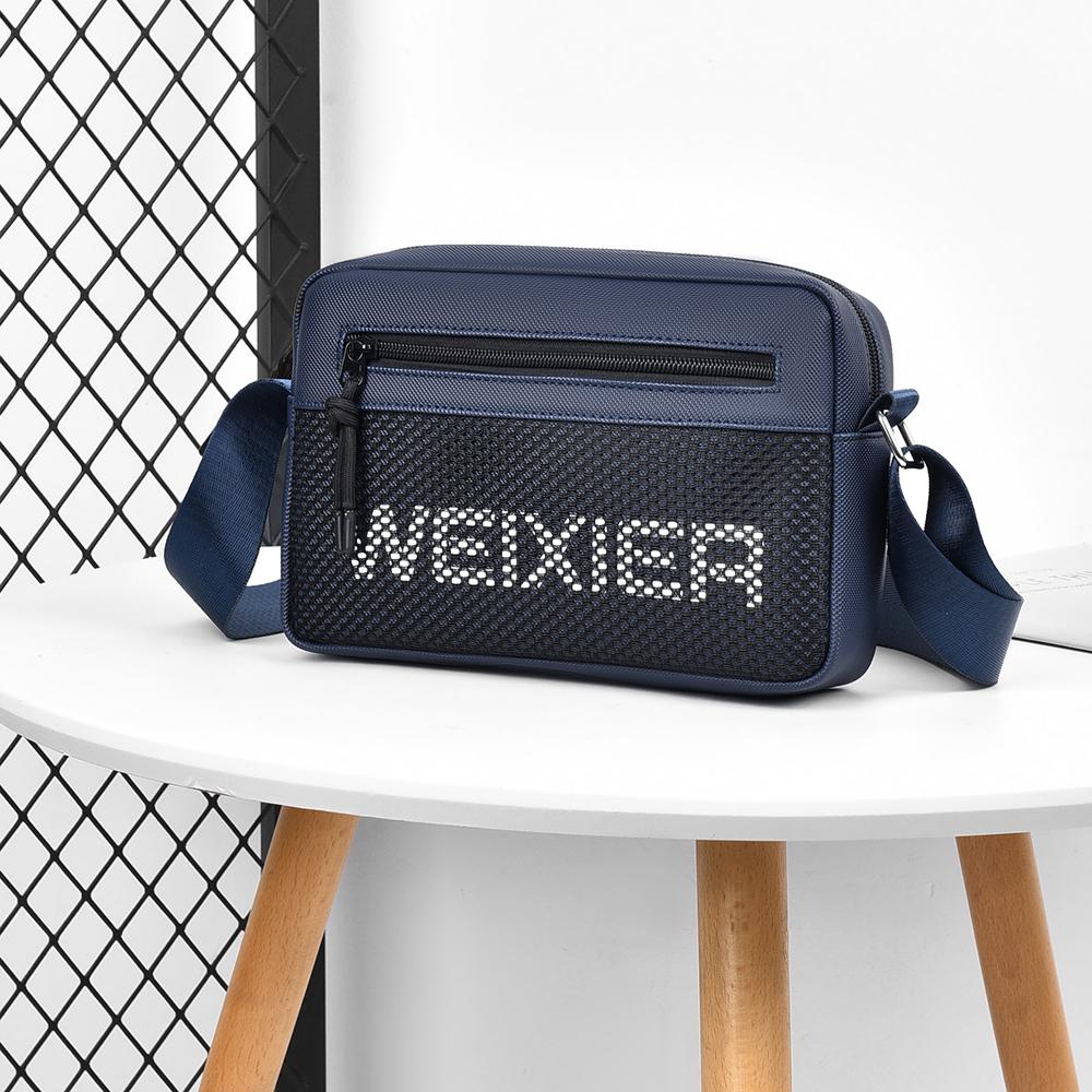 WEIXIER Men's Crossbody Shoulder Bag Messenger Bag Mini Purse Travel Passport Wallet Bag