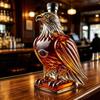 Eagle Head Whiskey Decanter, 350ml Glass Animal Liquor Bottle, 3D Bird Wine Dispenser with Stopper for Home Bar Decor, Gift Box