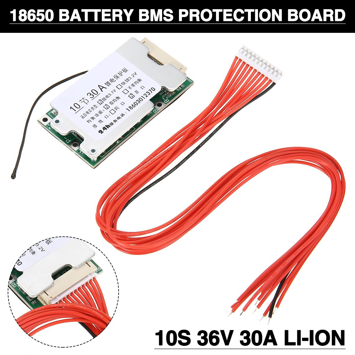 

PDTO 10S 36V 30A Литий-ионный аккумулятор 18650 Плата защиты BMS с функцией баланса