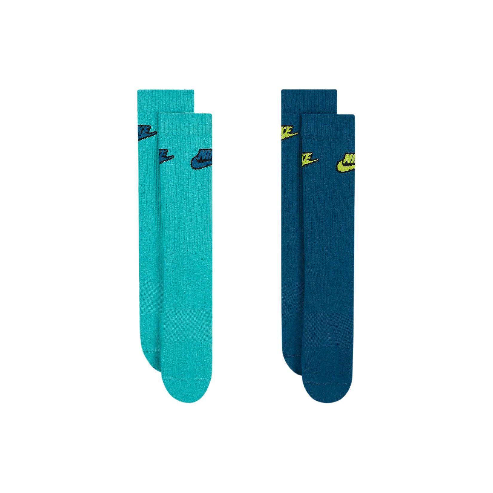 

Nike Повседневные базовые носки с логотипом, дышащие спортивные носки-гольфы, унисекс, сине-зеленые DH6152-904