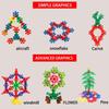 48Pcs Plum Blossom Building Blocks 3D Bricks Toys Baby Snowflake Building Blocks Toys Diy Educational Blocking Toys Gifts