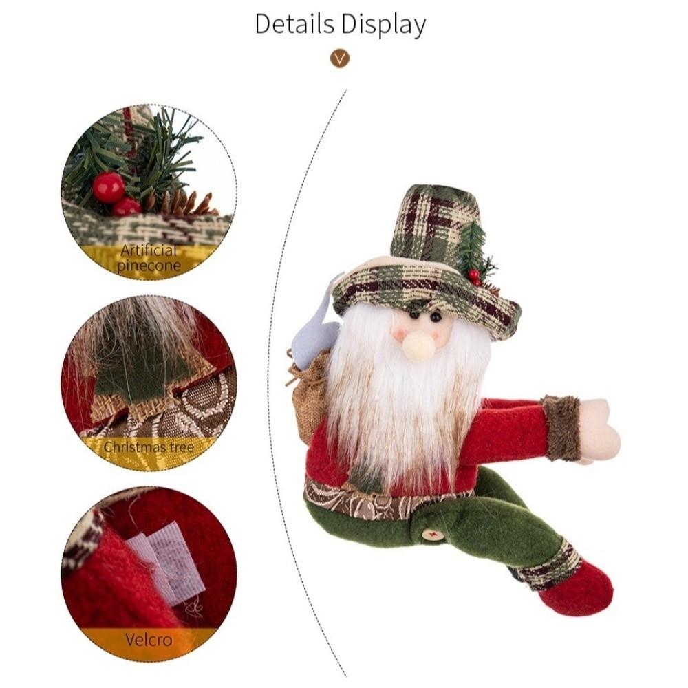 Soft Texture Christmas Curtain Tieback Clamp Style Xmas Curtain Fastener Window Ornament
